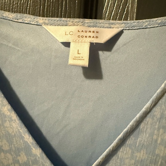 LC Lauren Conrad Sky Blue V-Neck Dress - Picture 2 of 2